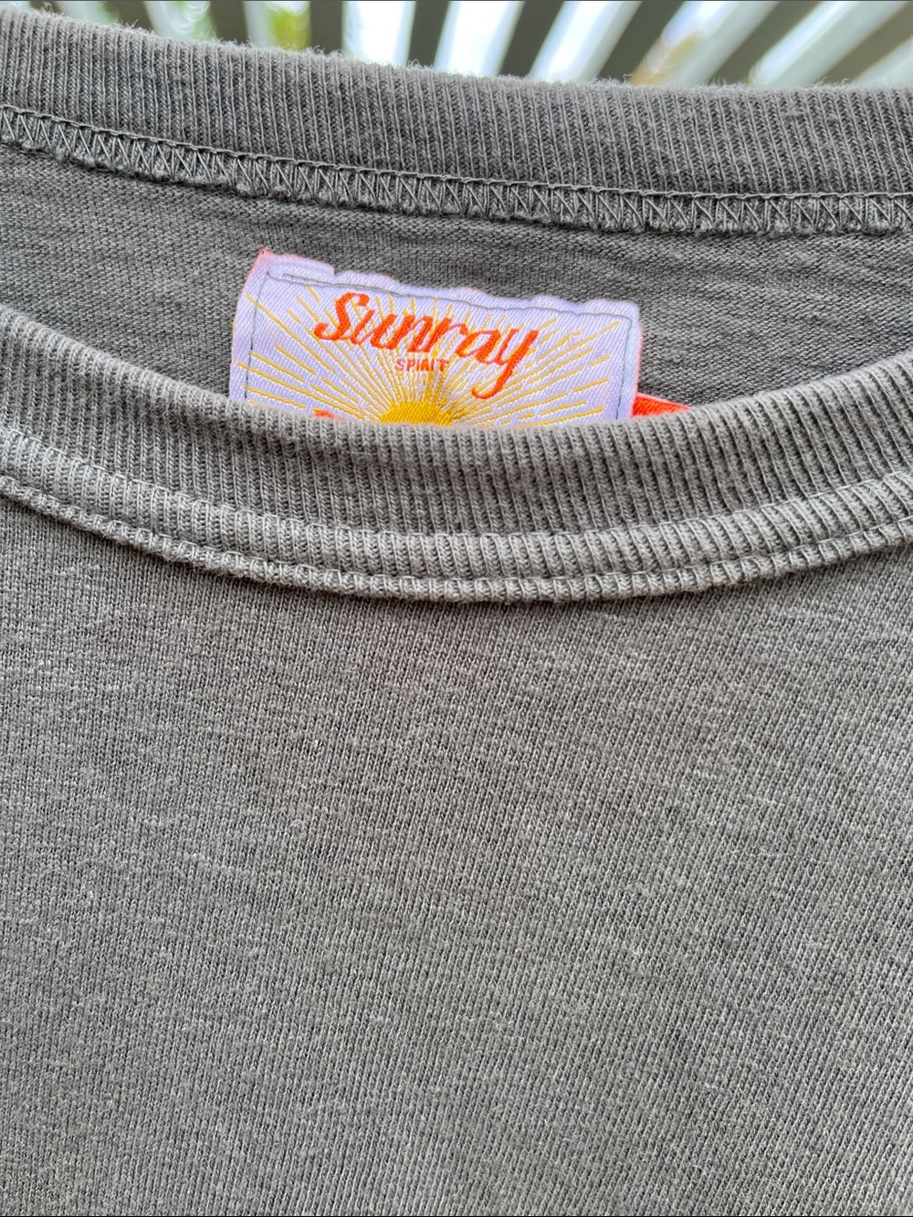 Sunray 100% Cotton Long-Sleeve Crewneck Gray Olive Size M/L - Picture 2 of 6